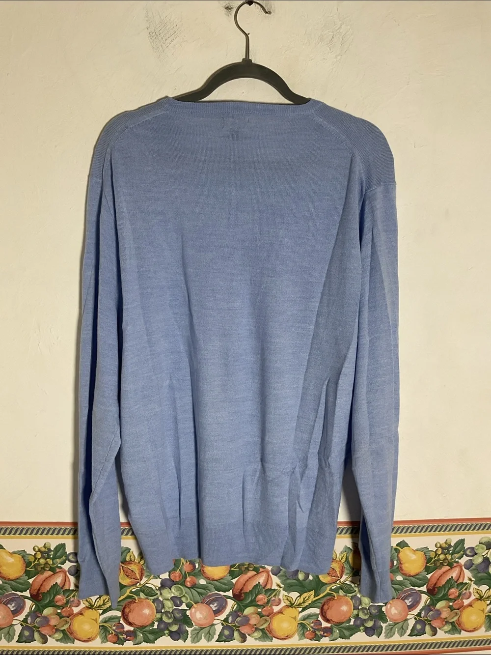 J. Crew Men’s Light Blue Merino Wool Blend Crewneck Sweater Size XL